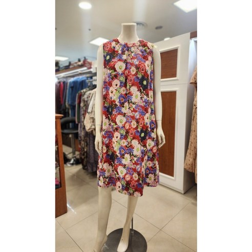 비꼴리끄 비꼴리끄 **민소매 린넨 프린트 원피스*** B222ZO6170