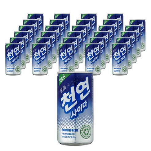 천연사이다190ml, 190ml, 90개