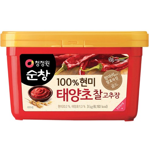 청정원순창 100% 현미 태양초 찰고추장, 2kg, 1개