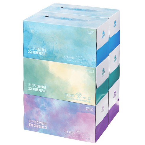 코멧 미용티슈, 250매입, 6개