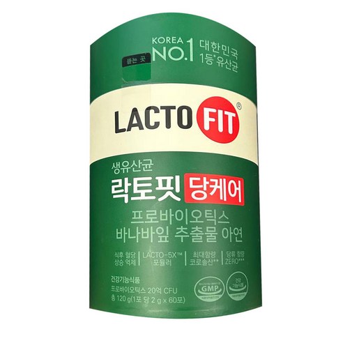 [안전포장 발송] 락토핏 당 종근당건강 혈당 바나바잎 추출물 생유산균 (2통 4개월분), 2개, 120g