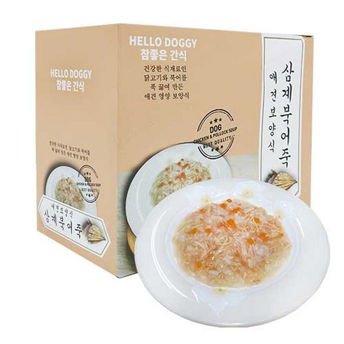 참좋은간식 애견보양식 삼계북어죽, 삼계+북어 혼합맛, 80g, 30개