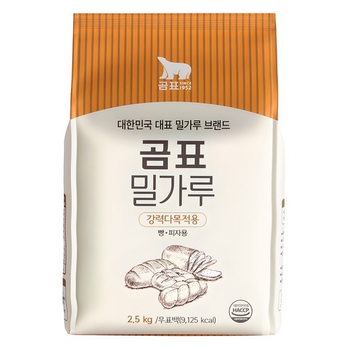 곰표 밀가루 강력, 1kg, 2개