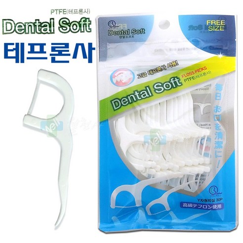 네오덴탈 y형치실 일회용 치간칫솔 이쑤시개형 테프론사사용 30개입, 3개