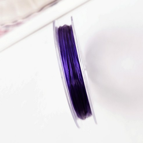 핀쿠션 (10M) 0.6mm 탄성 비즈끈 팔찌끈, 네이비, 1개