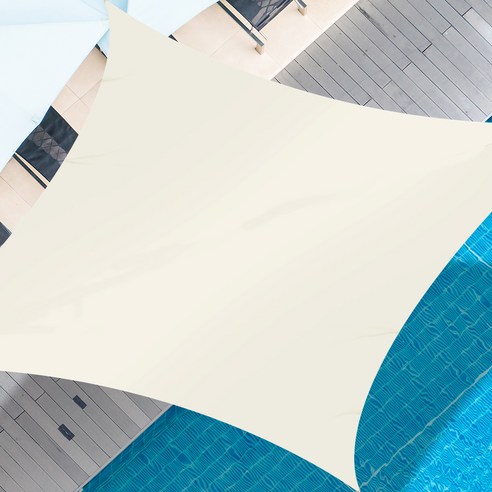 아웃팅 사각 HDPE 메쉬 썬쉐이드, 아이보리
