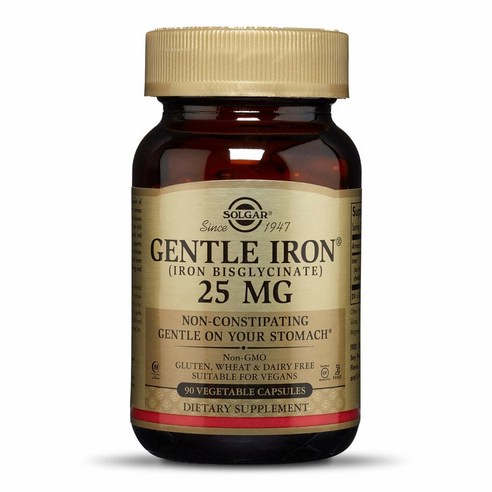 솔가 젠틀 철분 25mg 베지터블 캡슐, 90정, 2개