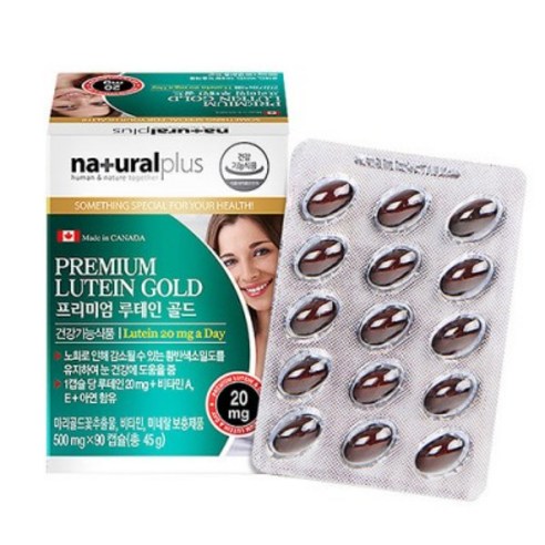 내츄럴플러스 프리미엄 루테인 골드 500mg x 90캡슐, 1정, 1개