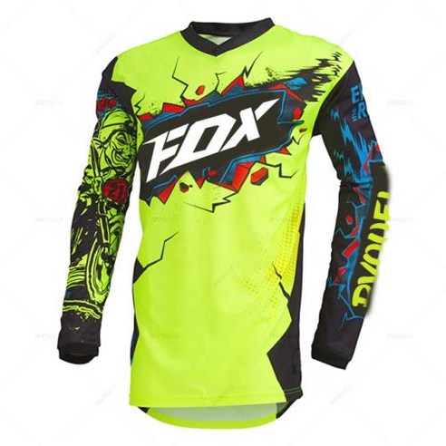 남성용 퀵 드라이 모토크로스 저지 다운힐 세트 BMX 산악 자전거 통기성 셔츠 Rvouei Fox Enduro Ciclismo Hombre, 46) A7  L, 1개