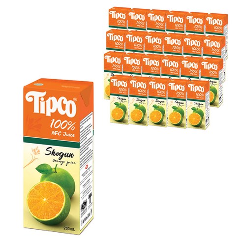 팁코 쇼군 오렌지 주스, 110ml, 25개