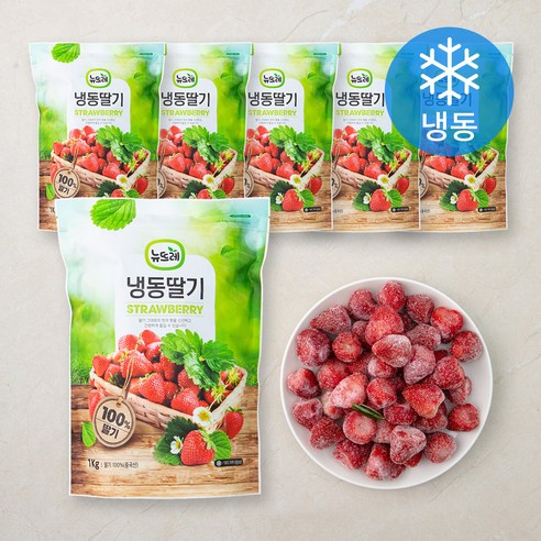 뉴뜨레 중국산 딸기 홀 (냉동), 1kg, 3개