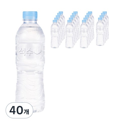 석수 무라벨 생수, 500ml, 60개