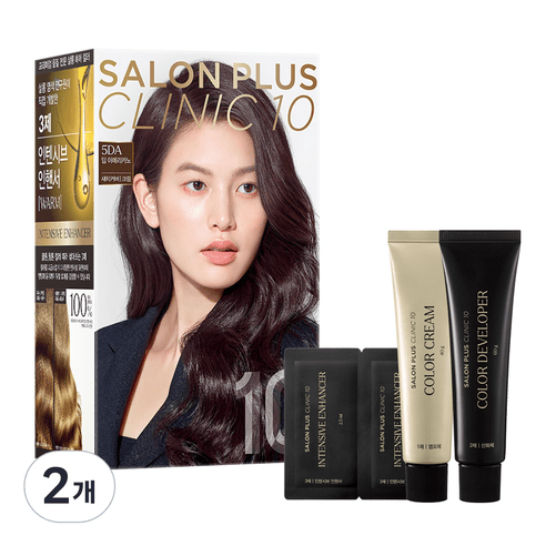 미쟝센 살롱 PLUS CLINIC 10 염색제, 5 딥 아메리카노, 2개