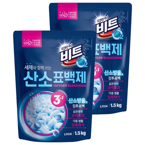 비트 O2 산소 표백제 분말형, 3kg, 4개