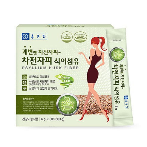 종근당 차전자피 식이섬유 30개입, 180g, 3개