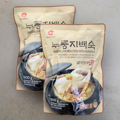 마니커 누룽지 백숙 냉장, 900g, 2개