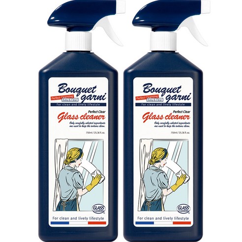 부케가르니 퍼펙트 클리어 유리 세정제, 750ml, 4개