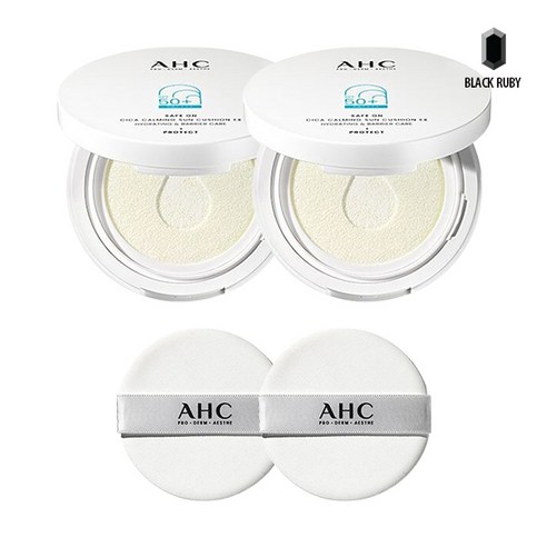 기타 (뷰티) AHC 세이프온 시카 카밍 선쿠션 본품 25g x2 + 퍼프 x2 /24년 시즌8/박세리선쿠션, 단품, 단품
