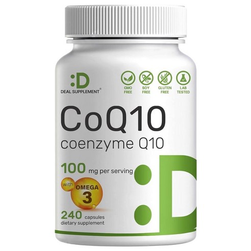 딜서플리먼트 코큐텐200mg 플러스 PQQ 캡슐 240정, 100mg, 1개, 240개