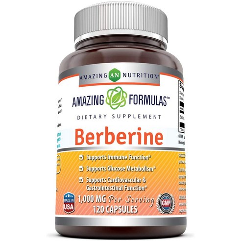 버버린 Berberin 베르베린 1000mg Supports Immune Function 120정 면역 기능 포도당 대사 도움, 120 정, 120개, 1개