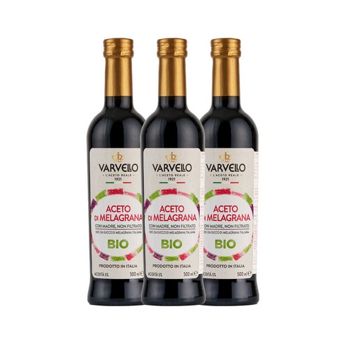 발베로 유기농 석류즙 석류 착즙 주스 식초 500ml, 4개