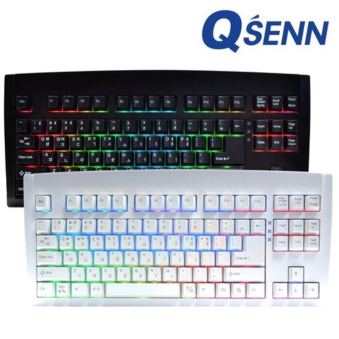 QSENN DT35 89 ABS 풀윤활 가스넷 유무선기계식 키보드 블랙 (하이무 저소음 바다소금)