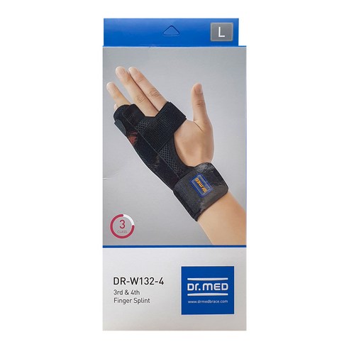 닥터메드 손가락 약지 새끼 보호대 의료용 DR-W132-4 DR.MED 왼손 오른손, 단품