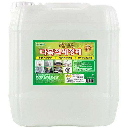 크로바 다목적세정제, 크로바 다목적세정제 피비원/pb1 업소용 말통 20L, 1개, 20L