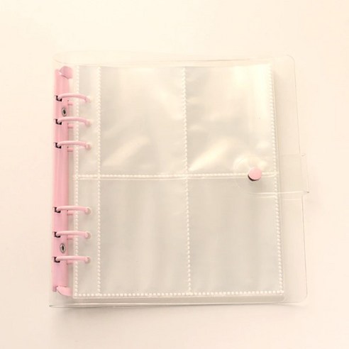 포카 바인더 사진 앨범 포토 카드 보관 6공 북 사진첩, 핑크052590SH