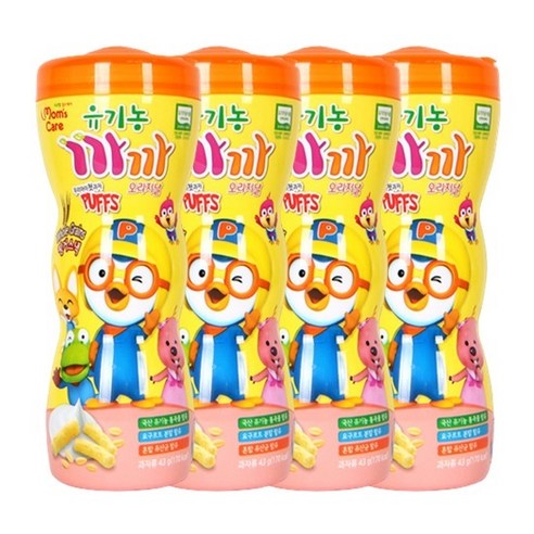 까까 뽀로로 유아 곡물과자, 오리지날, 4개, 43g
