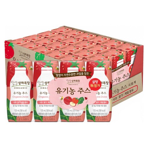 상하목장 유기농 주스 사과딸기케일, 125ml, 13개