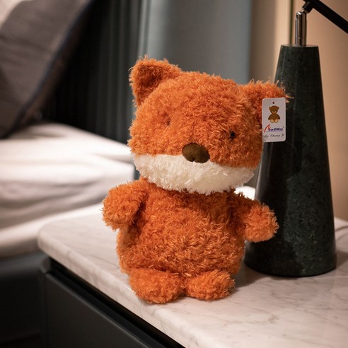 귀여운 뽀글이 동물 인형 여우 20cm, 단품