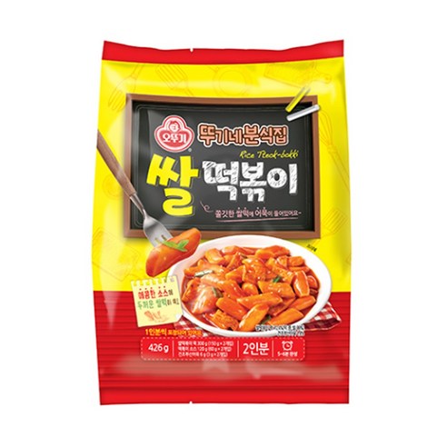 오뚜기 뚜기네분식집 쌀떡볶이 상온 426G, 1개