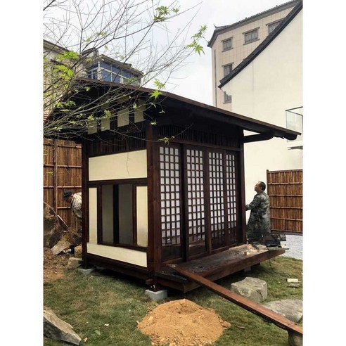 홈스테이 목조 주택 빌라 농가 농막 컨테이너 하우스, 캠핑 삼각형 통나무 집