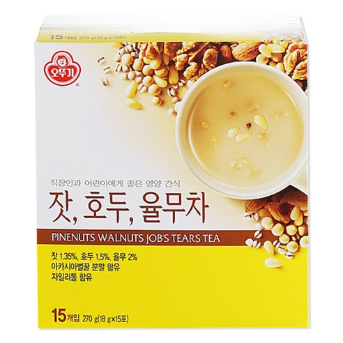 오뚜기 잣 호두 율무차, 18g, 15개입, 20개