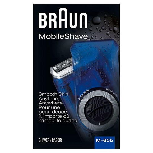 Braun 남성용 브라운 전기 면도기 M60b 모바일 호일 런더리 가능, 1개
