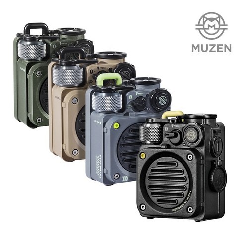 Muzen 뮤젠 New 와일드 미니 2.0 휴대용 캠핑 블루투스 스피커, 블랙