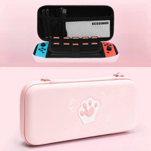 스위치 에디션 캣발 OLED switch 하드 케이스 파우치, 1개, 퍼플