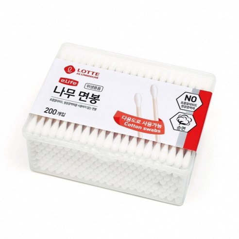 200P 순면 나무면봉 업소용면봉 미용면봉, 200개