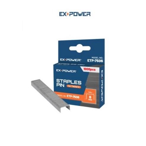 [이엑스파워] ETP-7506 / ECT-4V용 ㄷ타입 타카핀 1 000pcs / 0.75 x 6mm, 2개