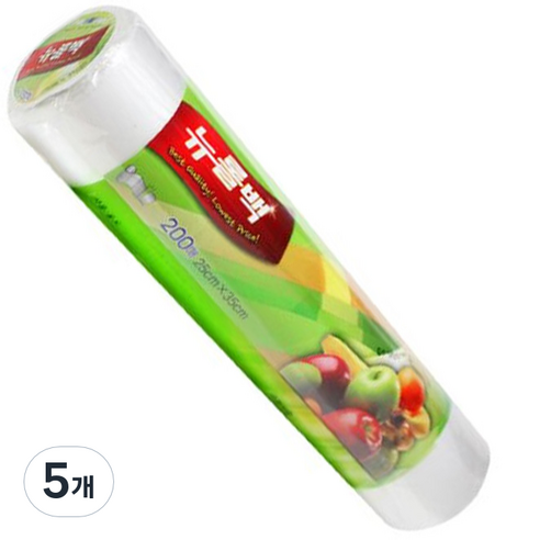 뉴랩 뉴롤백 중형, 중(M), 200매, 5개