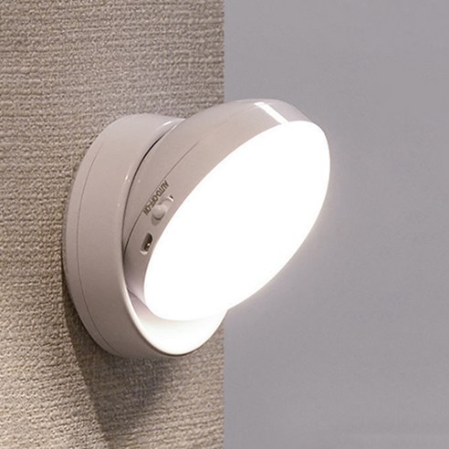 360도 무선 센서등 LED 현관 센서 등 붙이는 자석 조명 모션 동작 감지 스마트 계단 주방 부착 실내 인테리어, R99495Y(충전형 웜화이트광, 1개