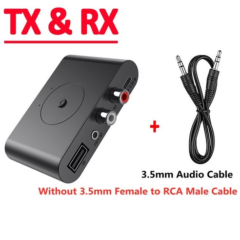 BT5.3 블루투스 수신기 송신기 TX RX U 디스크 RCA 3.5mm AUX 잭 스테레오 음악 무선 오디오 어댑터 자동차 키트 스피커 TV 용, 01 TX and RX