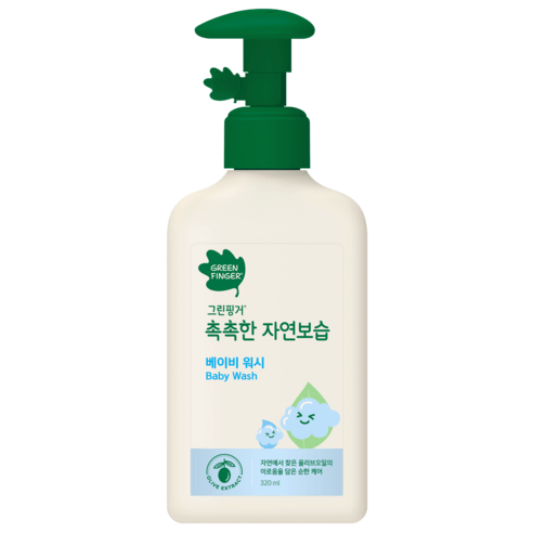 그린핑거 촉촉한 자연보습 베이비 워시, 500ml, 1개