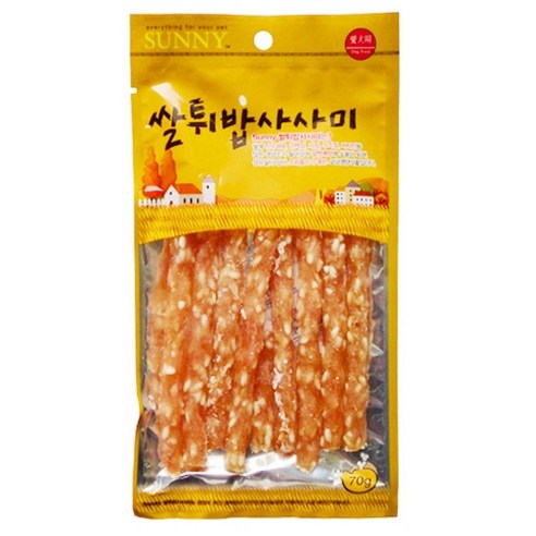 써니 강아지간식, 10개, 70g, 쌀스틱 사사미 70g