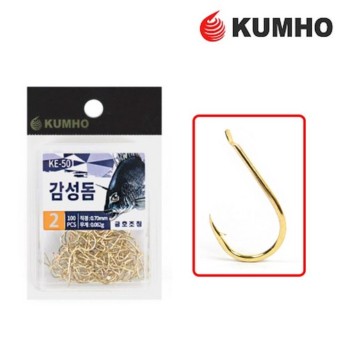 와꾸나피싱 금호조침 감성돔 덕용 골드 바늘 지누 묶음바늘, 1개