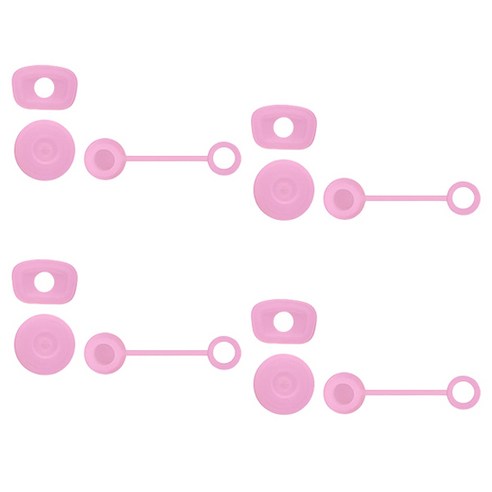 블럭마트 텀블러 물샘방지 실리콘마개 3종 세트, 블랙, 6세트