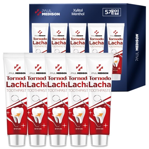폴메디슨 토네이도 라차치약 구취케어 애플민트향, 100g, 3개