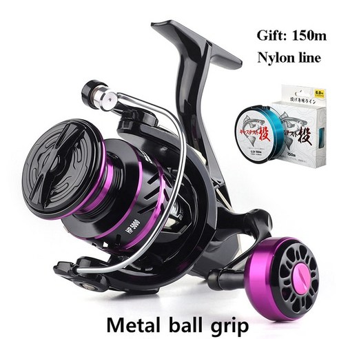 전동릴 LINNHUE 스피닝 릴 HP500-7000 금속 EVA 그립 최대 드래그 10kg 낚시 액세서리 장비 Pesca, [01] 1000의 시리즈, [03] HP(EVA) and spool