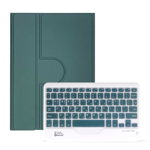 삼성 갤럭시탭 S8플러스 S7+ S7 FE 공용 콤비 회전 블루투스 키보드 S펜수납 북커버 케이스 12.4, 블랙